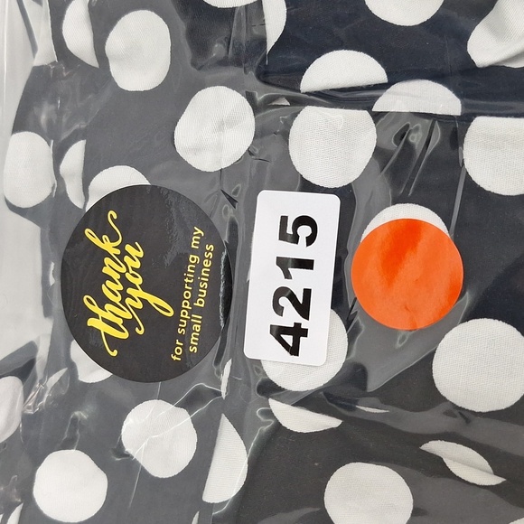 Black & White Retro Polka Dot Pleated Pin Up Style A-Line Skirt Pockets Size M - Picture 12 of 12